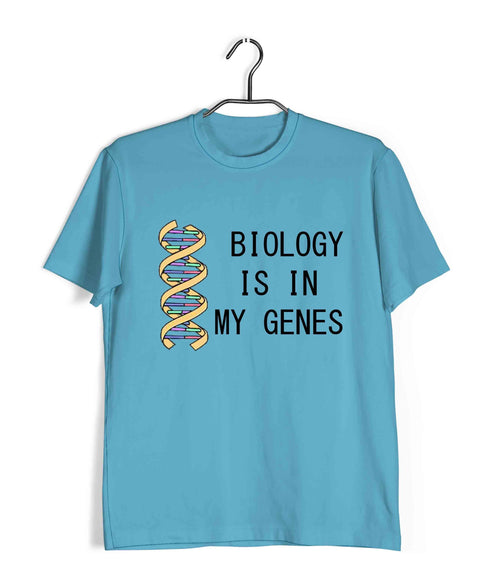 Science Nerd Biology Biology is in my Genes Custom Printed Graphic Design T-Shirt for Men